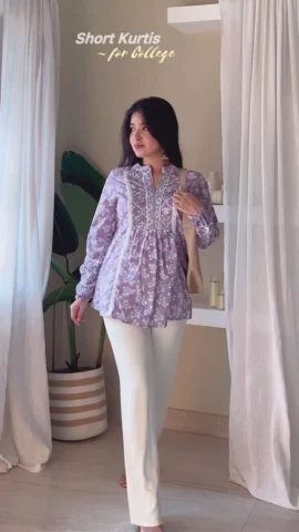 Short Kurti with Lace Detailing
