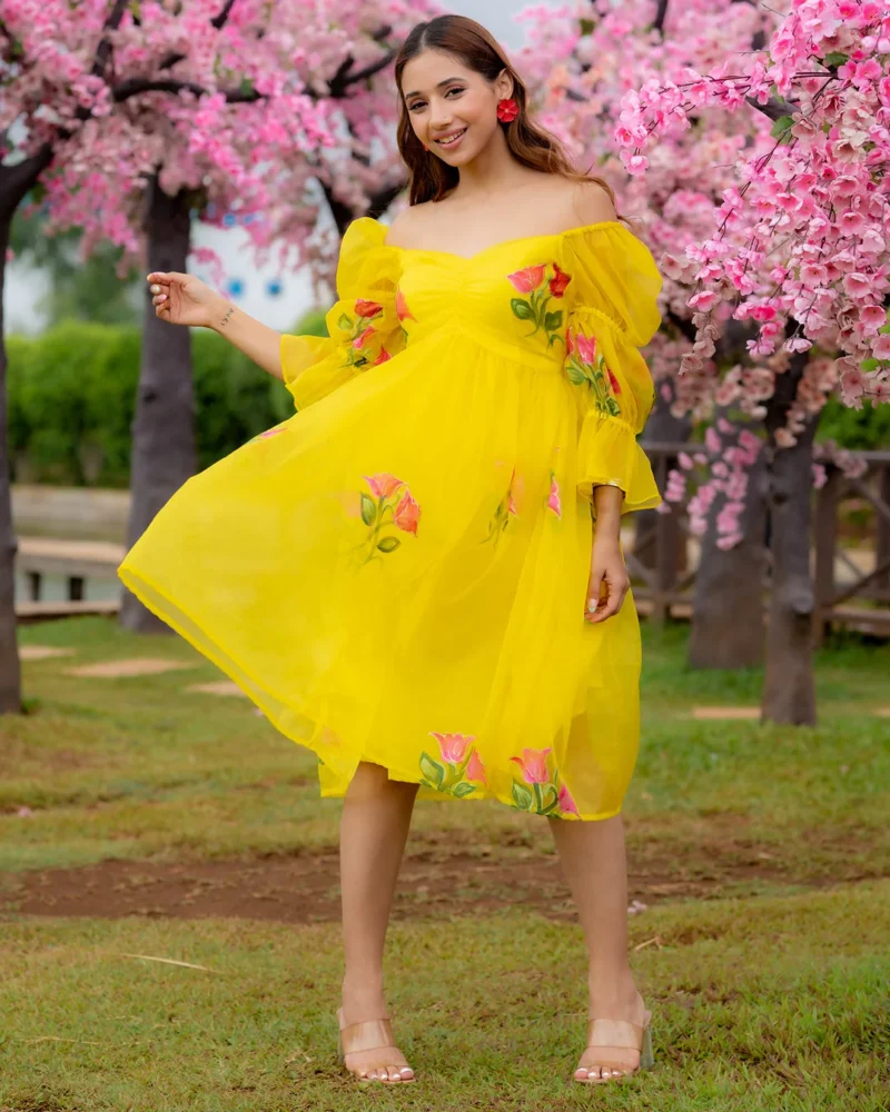 Suja Yellow Maxi Dress - Image 8