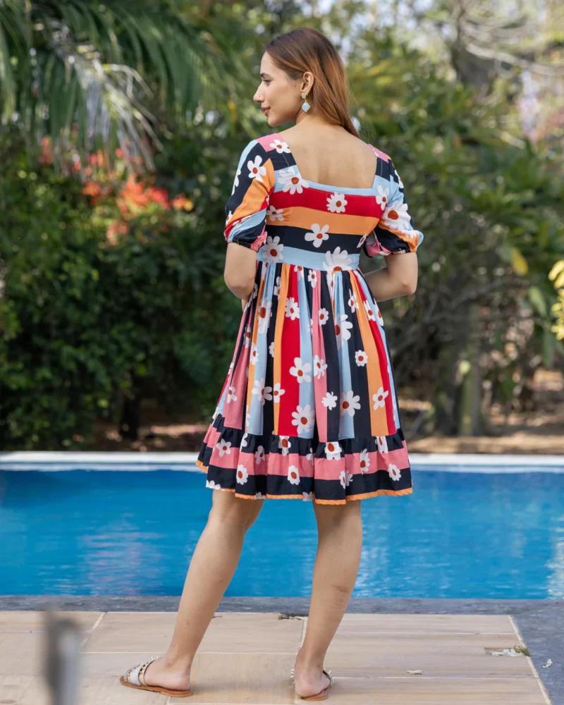 Multicolour Floral Dress - Image 4