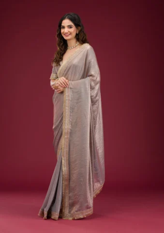 Grey Tissue Saree